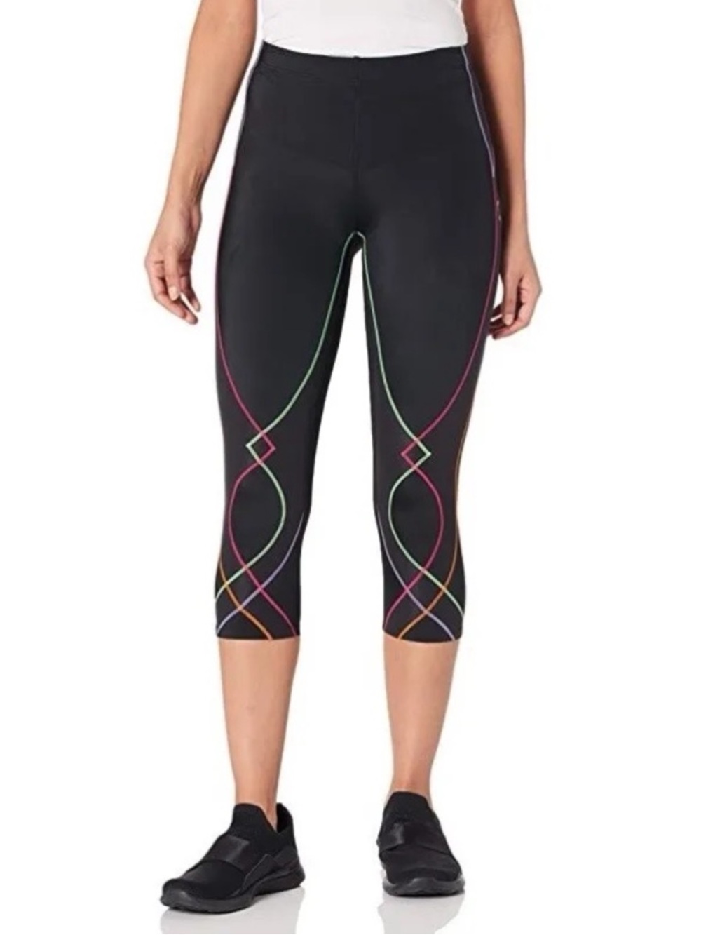 CW-X Stabilyx 3/4 Capri Compression Tight medium women high rise 0570 black